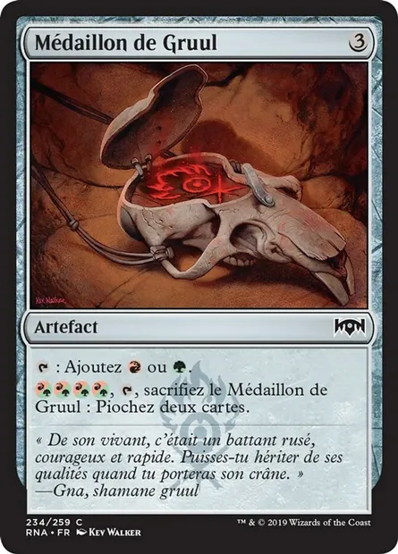 Médaillon de Gruul, carte Magic RNA 234 — extension L'allégeance de Ravnica