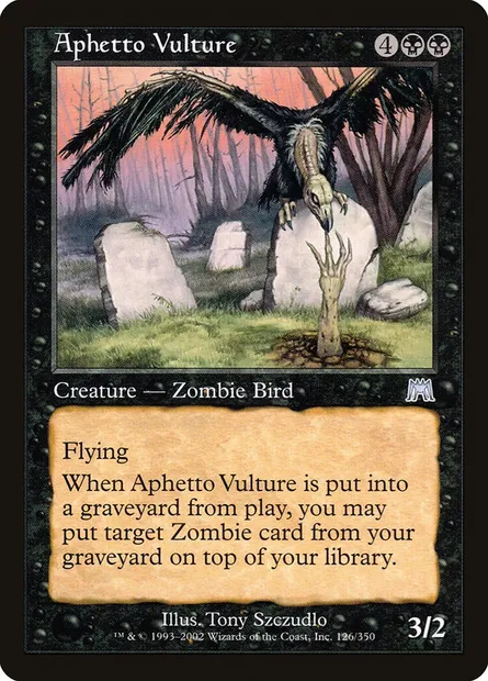 Aphetto Vulture, Magic card ONS 126 — Onslaught set