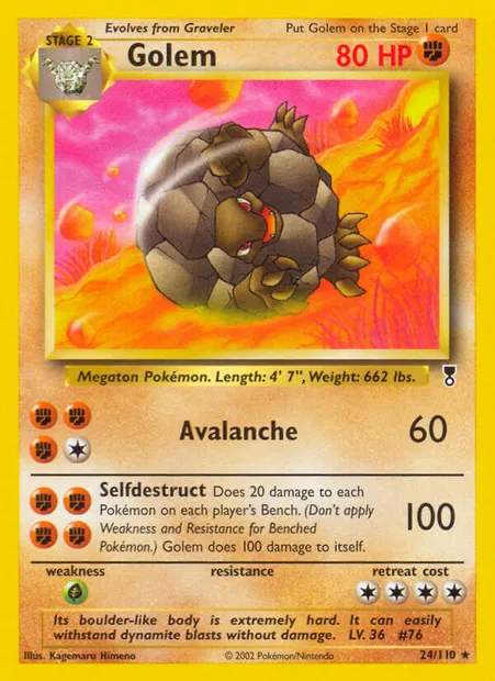 Golem, Pokémon card LC 24 — Legendary Collection set
