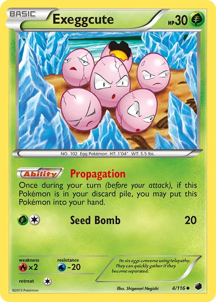 Exeggcute, Pokémon card PLF 4 — Plasma Freeze set