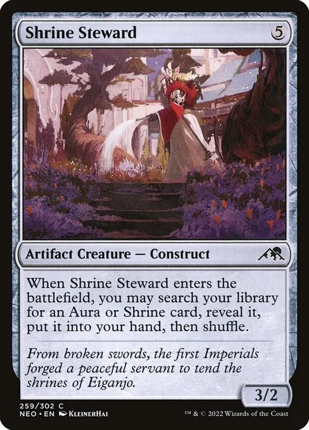 Shrine Steward, Magic card NEO 259 — Kamigawa: Neon Dynasty set
