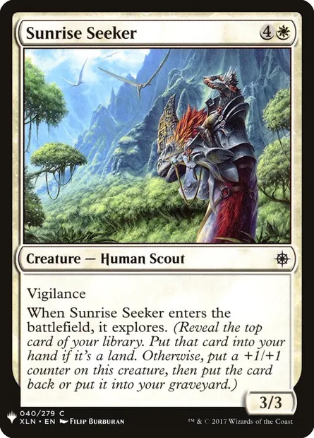 Sunrise Seeker, Magic card PLST XLN-40 — The List set