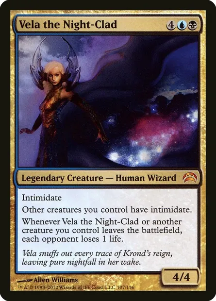 Vela the Night-Clad, Magic card PC2 107 — Planechase 2012 set