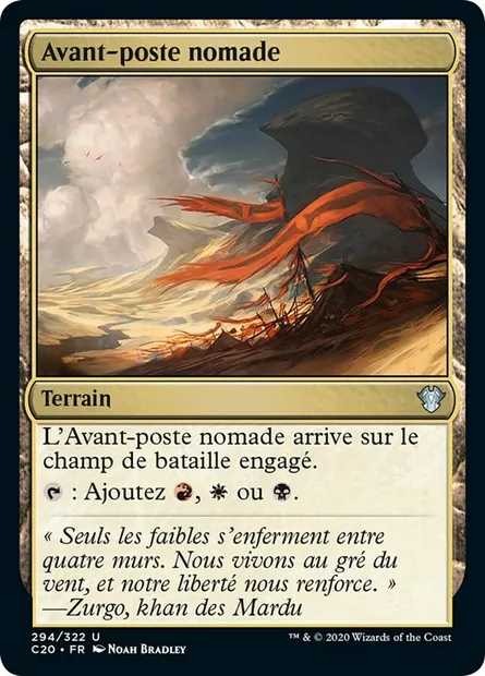 Avant-poste nomade, carte Magic C20 294 — extension Commander 2020