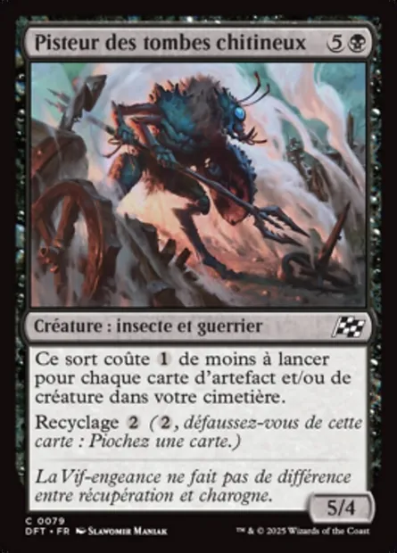 Pisteur des tombes chitineux, carte Magic DFT 79 — extension Aetherdrift