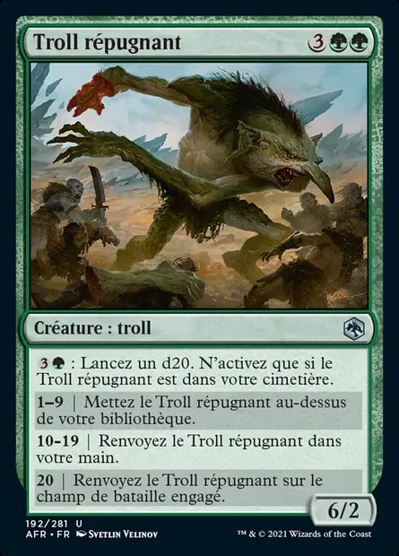 Troll répugnant, carte Magic AFR 192 — extension Forgotten Realms: Aventures dans les Royaumes Oubliés
