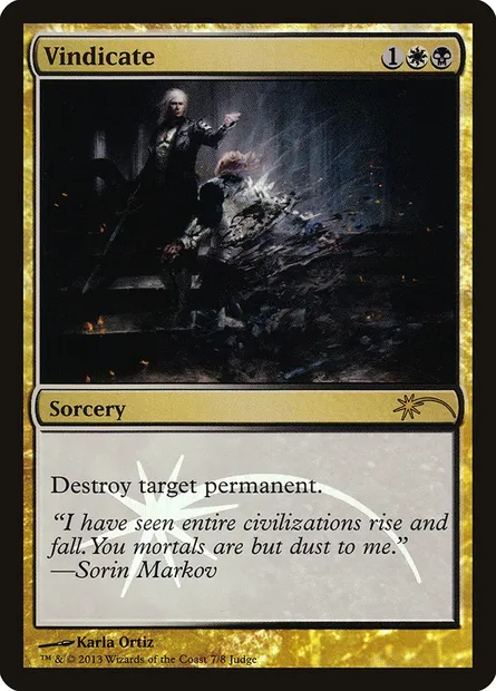 Vindicate, Magic card J13 7 — Judge Gift Cards 2013 set