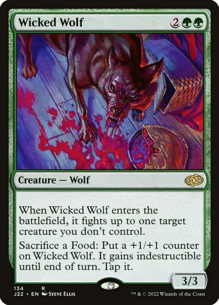 Wicked Wolf, Magic card J22 134 — Jumpstart 2022 set