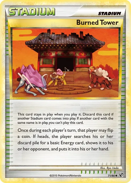 Burned Tower, Pokémon card UD 71 — Undaunted set