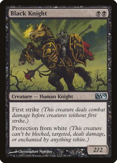 Black Knight, Magic card M10 85 — Magic 2010 set