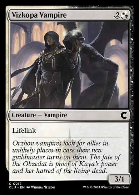 Vampire de Vizkopa, carte Magic CLU 217 — extension Ravnica: Clue Edition