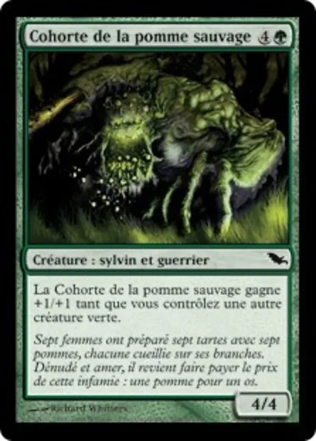 Cohorte de la pomme sauvage, carte Magic SHM 109 — extension Sombrelande