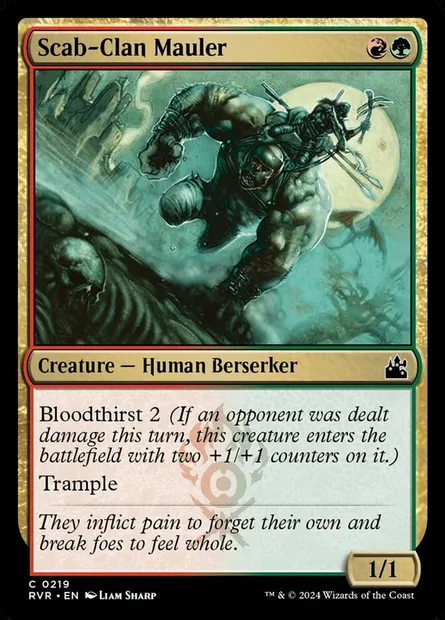 Scab-Clan Mauler, Magic card RVR 219 — Ravnica Remastered set