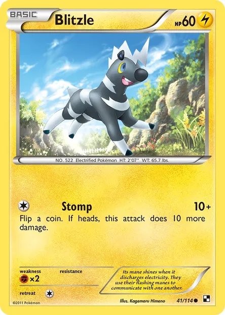 Blitzle, Pokémon card BLW 41 — Black & White set
