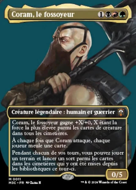 Coram, le fossoyeur, carte Magic M3C 11 — extension Modern Horizons 3 Commander