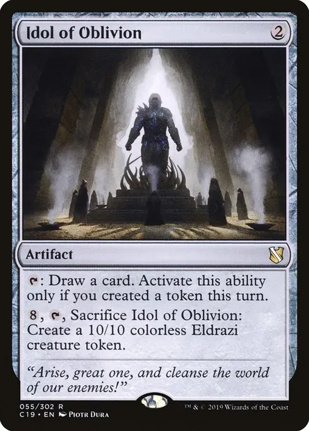 Idol of Oblivion, Magic card C19 55 — Commander 2019 set