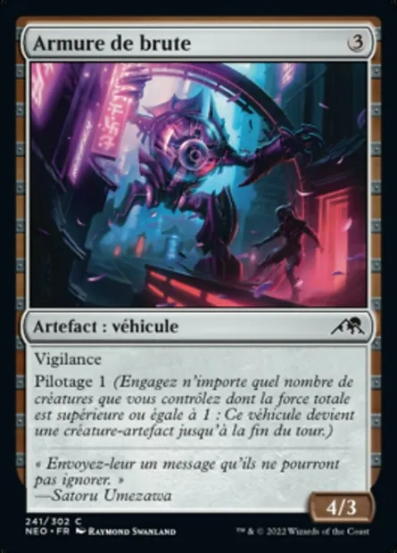 Armure de brute, carte Magic NEO 241 — extension Kamigawa: La Dynastie Néon