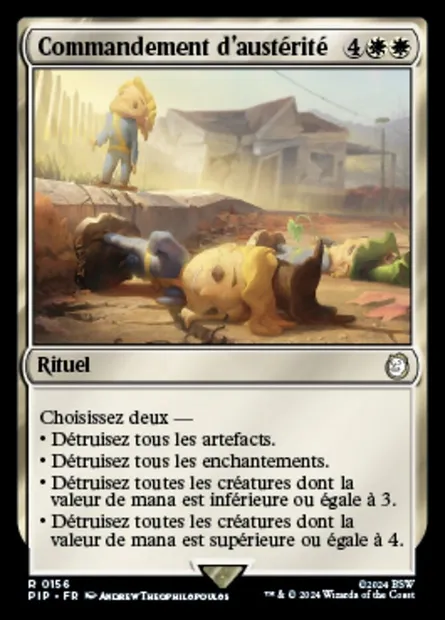 Commandement d'austérité, carte Magic PIP 156 — extension Fallout