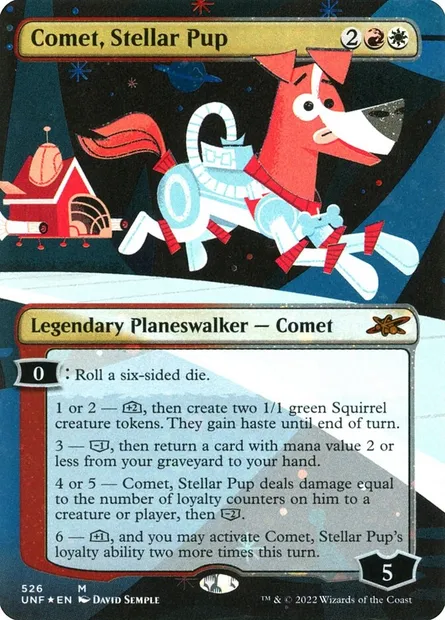 Comet, Stellar Pup, Magic card UNF 526 — Unfinity set