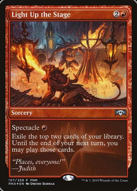 Light Up the Stage, Magic card PRNA 107 — Ravnica Allegiance Promos set