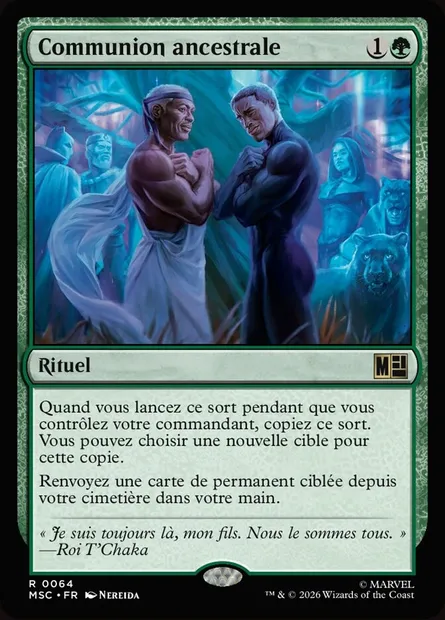 Communion ancestrale, carte Magic MSC 64 — extension Marvel Super Heroes Commander