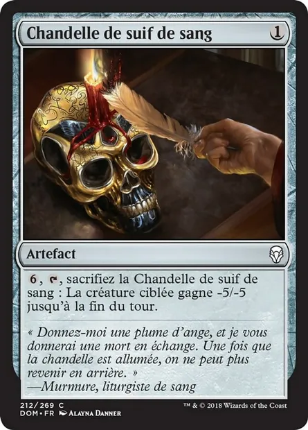 Chandelle de suif de sang, carte Magic DOM 212 — extension Dominaria