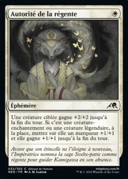 Autorité de la régente, carte Magic NEO 32 — extension Kamigawa: La Dynastie Néon