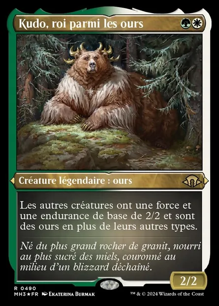 Kudo, roi parmi les ours, carte Magic MH3 490 — extension Modern Horizons 3