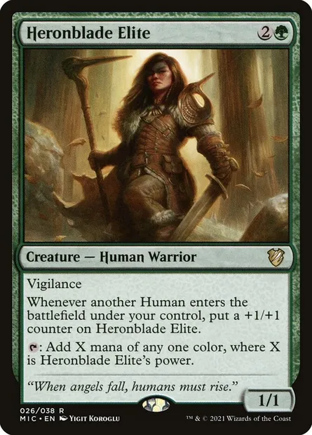 Heronblade Elite, Magic card MIC 26 — Midnight Hunt Commander set