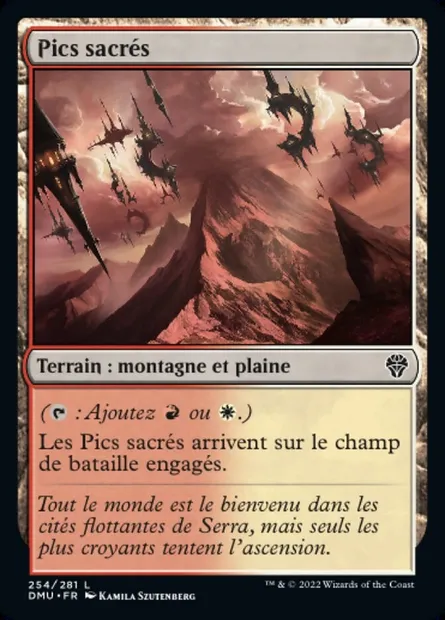 Pics sacrés, carte Magic DMU 254 — extension Dominaria Uni