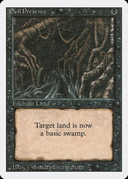 Evil Presence, Magic card 3ED 110 — Revised Edition set