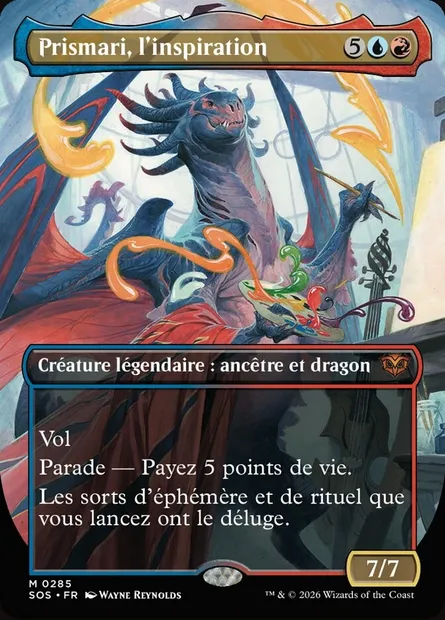 Prismari, l'inspiration, carte Magic SOS 285 — extension Secrets of Strixhaven