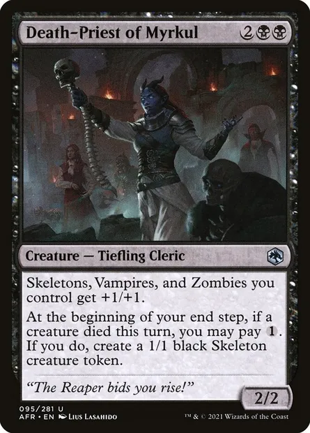 Death-Priest of Myrkul, Magic card AFR 95 — Adventures in the Forgotten Realms set