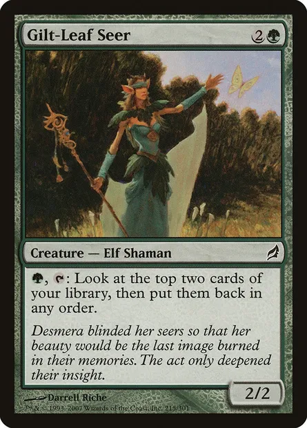 Gilt-Leaf Seer, Magic card LRW 215 — Lorwyn set