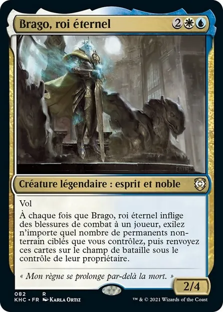 Brago, roi éternel, carte Magic KHC 82 — extension Kaldheim Commander