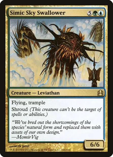 Simic Sky Swallower, Magic card CMD 226 — Commander 2011 set