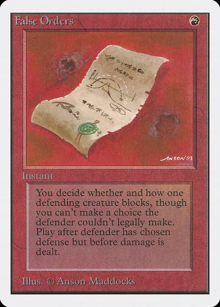 False Orders, Magic card 2ED 148 — Unlimited Edition set