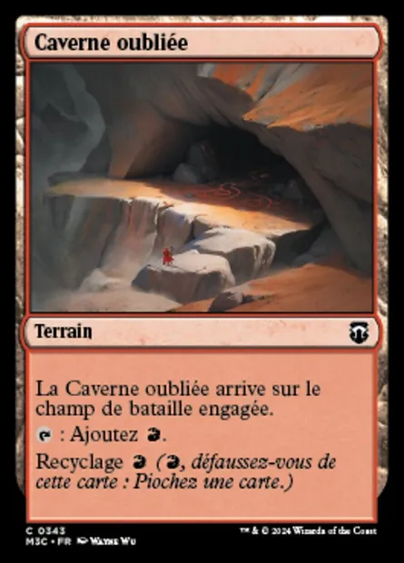 Caverne oubliée, carte Magic M3C 343 — extension Modern Horizons 3 Commander