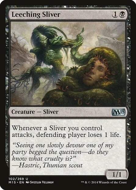 Leeching Sliver, Magic card M15 102 — Magic 2015 set
