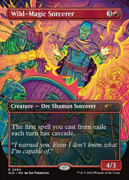 Wild-Magic Sorcerer, Magic card SLD 2494 — Secret Lair Drop set