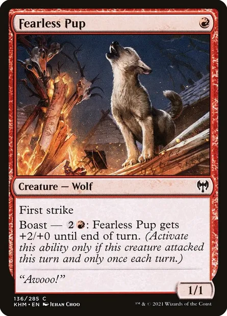Fearless Pup, Magic card KHM 136 — Kaldheim set