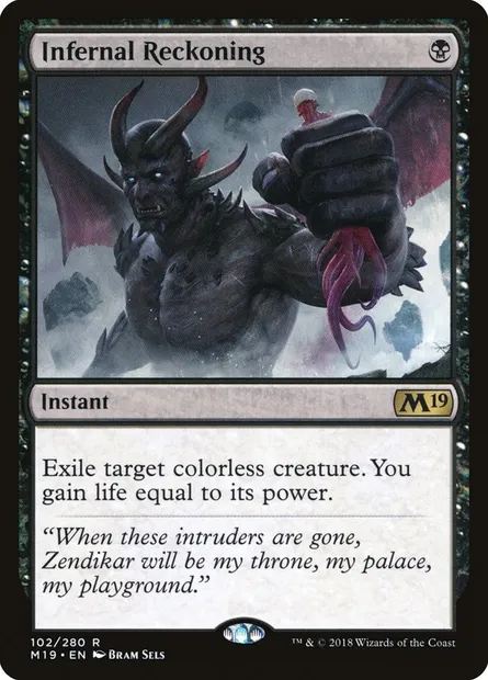 Infernal Reckoning, Magic card M19 102 — Core Set 2019 set