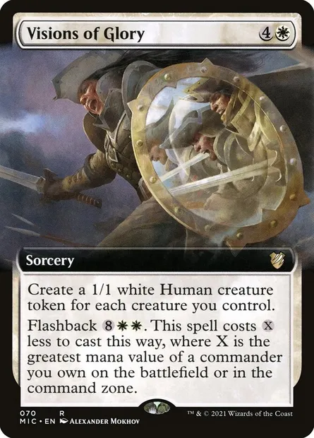 Visions of Glory, Magic card MIC 70 — Midnight Hunt Commander set