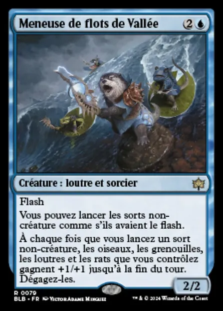 Meneuse de flots de Vallée, carte Magic BLB 79 — extension Bloomburrow
