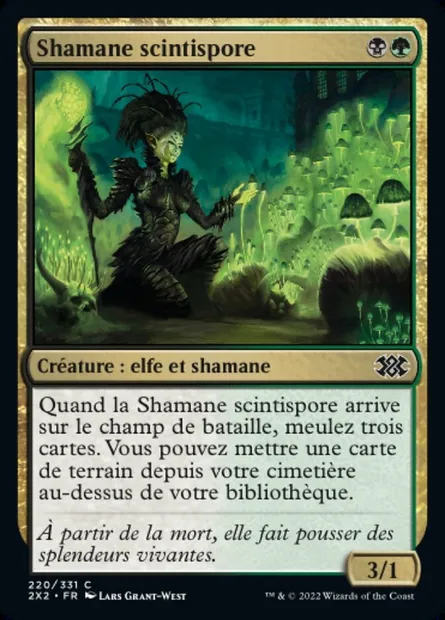Shamane scintispore, carte Magic 2X2 220 — extension Double Masters 2022