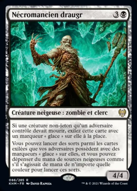 Nécromancien draugr, carte Magic KHM 86 — extension Kaldheim