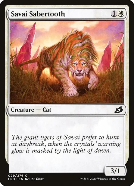 Savai Sabertooth, Magic card IKO 29 — Ikoria: Lair of Behemoths set