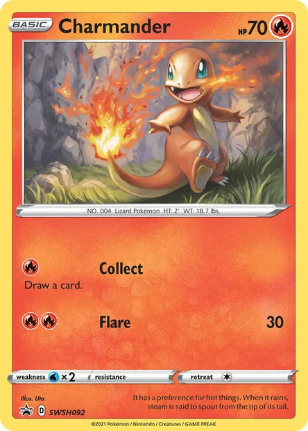 Charmander, Pokémon card SWSH 092 — SWSH Black Star Promos set