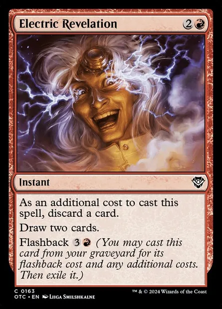 Electric Revelation, Magic card OTC 163 — Outlaws of Thunder Junction Commander set