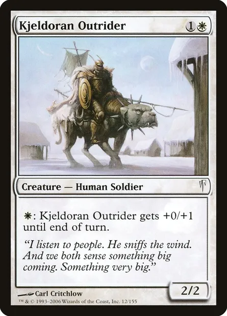 Kjeldoran Outrider, Magic card CSP 12 — Coldsnap set
